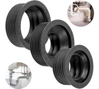 Manchettes en caoutchouc pour siphon, 3 pièces, NW30/40, NW30/50, NW40/50, pour DN40 - DN50 tuyau d'évacuation intérieur Ø 40-50 mm et 1 ¼" - 1 ½" tuyau de siphon extérieur Ø 28-40 mm