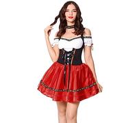 Manchettes en cuir médiéval, fête costumée, costume de cosplay Alois Trancy (rouge, taille M)