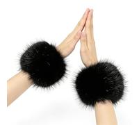 Manchettes en fourrure - Manchettes d'hiver, matériau en peluche douce, 35 x 14 cm, isolation confortable, accessoire élégant, manches pelucheuses, ajustement confortable | Pour filles, vacances