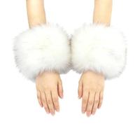 Manchettes en fourrure - Manchettes d'hiver, matériau en peluche douce, 35 x 14 cm, isolation confortable, accessoire élégant, manches pelucheuses, ajustement confortable | Pour filles, vacances