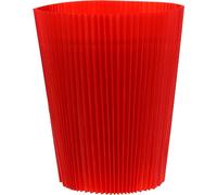 Manchettes plissées rouges décoratives pour pots de fleurs et bricolage 14,5cm 100pcs
