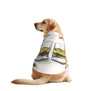 Manchettes pour chien avec imprimé drapeau mexicain et tequila, vêtement amusant lavable en machine pour chiens de taille moyenne et grande