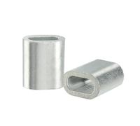 Manchon à sertir en aluminium, Embouts en aluminium M0.5-M12 de manchon de sertissage de câble métallique argenté(30pcs M4)