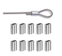 Manchon à sertir en aluminium, Manchons de boucle de sertissage en aluminium M1.2-M4, paquet de 30/50 pièces for câbles métalliques(M1.5 50PCS)