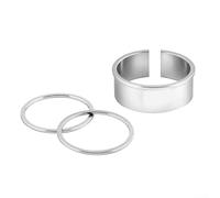 Manchon adaptateur réducteur de pédalier de vélo 24 mm à 22 mm en aluminium pour pédalier SRAM applications d'arbre central (argent)