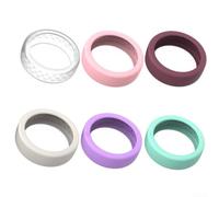 Manchon adaptatif en silicone pour Oura pour Ring 5 - S'adapte naturellement à la forme de l'anneau tout en soutenant les modes de vie actifs et sédentaires (6-9 6 pièces A)