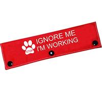 Manchon amusant pour chien de travail avec inscription « Stop Ignore Me I'm Working » - Avec étiquette d'identification à suspendre (arrêt Ignore Me - Manchon pour chien