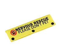 Manchon amusant pour chien Nervous Rescue Please Don'T Pet Dog Leash Wrap Sleeve Cadeau d'anniversaire pour animal de compagnie (veuillez ne pas Pet-YE Sleeve)