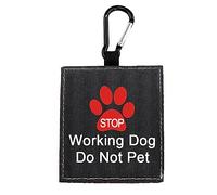 Manchon amusant pour laisse de chien qui travaille avec inscription « Do Not Pet Dog » - Avec étiquette d'identification à suspendre - Cadeau d'anniversaire pour animal domestique (travail sans