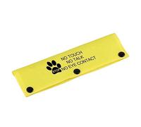 Manchon amusant pour laisse de chien sans contact, sans parler et sans contact avec les yeux - Avec étiquette d'identification à suspendre - Cadeau d'anniversaire pour animal domestique (contact avec