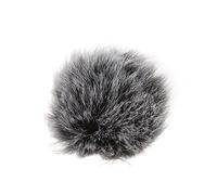 Manchon anti-vent en fourrure pour microphone Lavalier - Réduit les interférences du vent - Ouverture de 0,5 cm - Noir et blanc