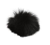 Manchon anti-vent en fourrure pour microphone Lavalier - Réduit les interférences du vent pour microphone cravate d'ouverture de 0,5 cm (noir)