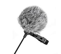 Manchon anti-vent pour microphone extérieur - Double couche en fourrure pour micros à condensateur de 5 à 10 mm, réduit le bruit du vent jusqu'à 40 dB, synthétique (noir et blanc)