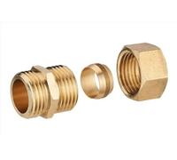 Manchon biconique laiton F 20 x 27 pour tube en cuivre