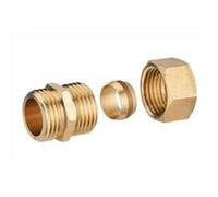 Manchon biconique laiton F 20 x 27 pour tube en cuivre