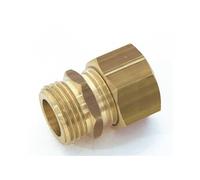 Manchon biconique laiton M 20 x 27 pour tube en cuivre