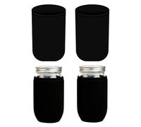 Manchon Bocal - Bloque Lumière pour Germination Optimale | Lot 4 Couvercles Contenants Hydroponiques Tissu Isolé | Parfait pour Jardinage Maison Démarrage Semences, Réutilisable et Nettoyage Facile