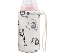 Manchon Chauffant Pour Biberon Babbyy, Sac D'alimentation Isolé Avec Couverture Thermique Universelle | Porte-bouteille De Boisson Anti-goutte En Coton Et Laine D'agneau Pour Bouteilles En Verre Et