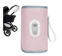 Manchon chauffe-biberon - 8 x 14 cm - Chauffe-biberon USB de voyage pour bébé - Sac d'alimentation électrique avec affichage numérique | Chauffe-lait à température constante pour les parents de longs