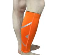Manchon Compression Mollet Jambières de Football à Compression élastique, chaussettes longues, bas for hommes et femmes, basket-ball, volley-ball, Support jambe, protecteur, manches mollet(Orange,XL)