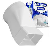 Manchon D'adaptation Tube Rond Ø100mm un Tube Rectangulaire 55x110 mm