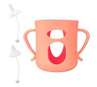Manchon de biberon de voyage en silicone de qualité alimentaire, anti-casse avec de canard et tubes à de canard pour bouteille de 160 ml