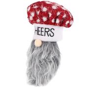 Manchon de Bouteille de GNOME de Chef en Peluche Rouge Housse Décorative de Noël pour Bouteille de Vin Cache Festif pour Décoration de Fête Accessoire de Vin Original