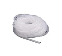 Manchon de câble à enroulement en spirale, 1 morceau de protecteur câble en spirale manchon noir et blanc d'enroulement 8-25 mm(White,10mm ID 9 Meters)
