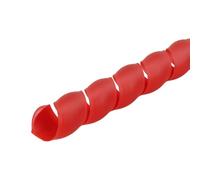 Manchon de câble à enroulement en spirale, Gaine spiralée flexible de 2 mètres, 8 à 40 mm, for protection câbles et fils(Red,ID 25mm)