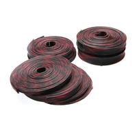 Manchon de câble Gaine tressée isolée de 5 mètres, 2/4/6/8/10/12/15/20/25mm, Manchon de câble Extensible, Presse-étoupe, Gaine de Protection(Black Red,12MM_5 Meter)