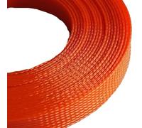 Manchon de câble Manchon de câble Extensible de 1 mètre, 2mm ~ 40mm, tressé serré, Haute densité, dureté, Ligne Isolante, Protection de la Gaine de glande d'enveloppe de Fil(Orange,12mm)