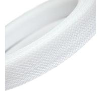 Manchon de câble Manchon de câble Extensible de 1 mètre, 2mm ~ 40mm, tressé serré, Haute densité, dureté, Ligne Isolante, Protection de la Gaine de glande d'enveloppe de Fil(White,16mm)