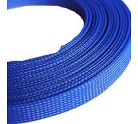 Manchon de câble Manchon de câble Extensible de 1 mètre, 2mm ~ 40mm, tressé serré, Haute densité, dureté, Ligne Isolante, Protection de la Gaine de glande d'enveloppe de Fil(Blue,20mm)