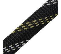 Manchon de câble Manchon de câble Extensible tressé de 2 à 40mm, Haute densité, dureté, Ligne Isolante, Protection de la Gaine de glande d'enveloppe de Fil(Black Gold Sliver,2MM_1 Meters)