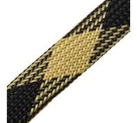 Manchon de câble Manchon de câble Extensible tressé de 2 à 40mm, Haute densité, dureté, Ligne Isolante, Protection de la Gaine de glande d'enveloppe de Fil(Black Yellow,4MM_1 Meters)