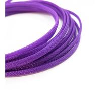 Manchon de câble tressé de 10 m, 3 à 40 mm ; Gaine isolée en nylon de couverture extensible d'ANIMAL FAMILIER for la protection d'enveloppe de fil(PURPLE,10mm x 10meter)