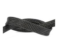 Manchon de câble tressé en nylon | Gestion des câbles multicolores de 2 mm : configuration du bureau(Black)