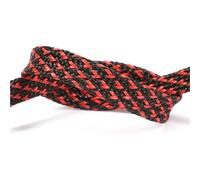 Manchon de câble tressé en nylon | Gestion des câbles multicolores de 2 mm : configuration du bureau(Black Red)