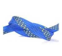 Manchon de câble tressé en nylon | Gestion des câbles multicolores de 2 mm : configuration du bureau(Blue Gold)