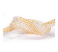 Manchon de câble tressé en nylon | Gestion des câbles multicolores de 2 mm : configuration du bureau(Clear Gold)