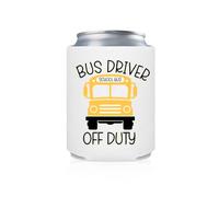 Manchon de canette de bière pour homme - Cadeau idéal pour papa, mari, petit ami - Cadeau d'anniversaire pour papa, mari, fils - Idée cadeau pour conducteur de bus - Blanc