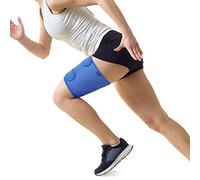 Manchon de Compression Cuisse, Protection Cuisse Sport, Bande de Compression Cuisse pour Femmes et Hommes, Compression Bretelles Réglables, Cuisse Tendinites Réadaptation et Récupération