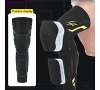 Manchon de Compression de genou avec Protection rembourrée, 1 pièce, Support de jambe respirant pour le basket-ball, le Football, la course, le Sport, les jeunes et les adultes BlackYellow-1PCS