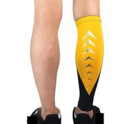 Manchon de Compression Mollet Manchons de Compression for mollets, 1 pièce, chaussettes for jambes, attelle tibia, protège-mollets, course à pied pour course sport voyage récupération(Black Yellow,M)