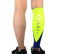 Manchon de Compression Mollet Manchons de Compression for mollets, 1 pièce, chaussettes for jambes, attelle tibia, protège-mollets, course à pied pour course sport voyage récupération(Blue Green,L)