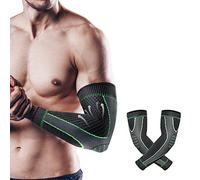 Manchon de Compression pour Tendinites 1 Paire Manchons Protection Bras de Sport Coudière Manchette de Maintien Homme/Femme pour Coude de tennis,Musculation,Tendinite Coude,Soulagement de Douleur(L)