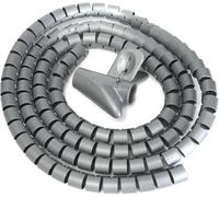 Manchon de cordon, Manchon de câble en spirale, bande d'emballage, manchons stockage tube d'enroulement fil diamètre intérieur 8mm à 25mm(Gray,25mm 1meter)