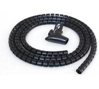 Manchon de cordon, Manchon de câble en spirale, protecteur bande gaine plastique d'enveloppe ligne 1 mètre couvert(Black,42mm Inside Diameter)