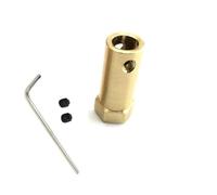 Manchon de coupleur d'arbre hexagonal étendu en laiton pour moteur de | Cet accouplement hexagonal en laiton prolonge l'arbre de transmission pour augmenter la distance entre le moteur et les roues