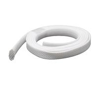 Manchon de Fil Gaine tressée Blanche en Pet for Protection de câbles, Gaine Extensible, 1 pièce(10MM*20M)